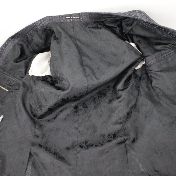 Favourbrook Sport coat Men's 46 Two Button Single Breasted Floral Silk striped - Picture 12 of 16